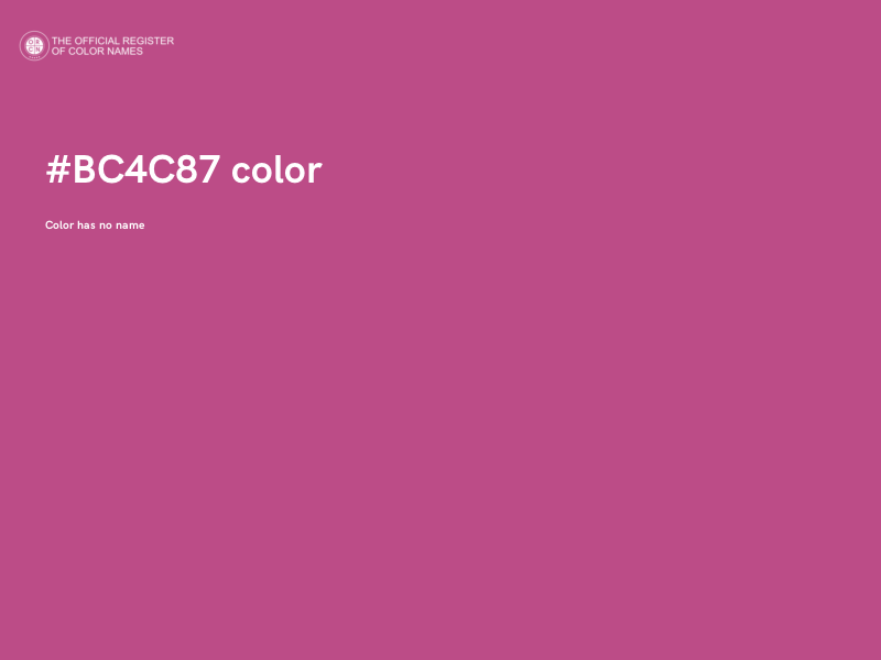 #BC4C87 color image