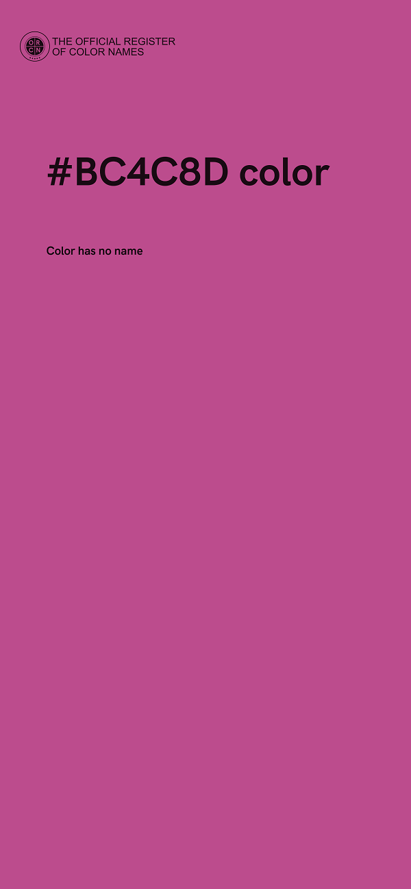 #BC4C8D color image
