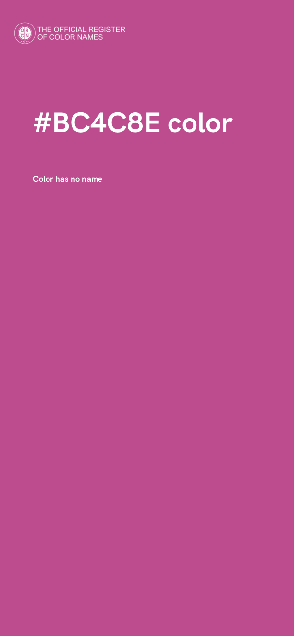 #BC4C8E color image