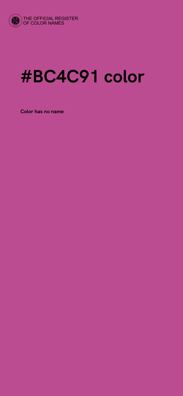 #BC4C91 color image