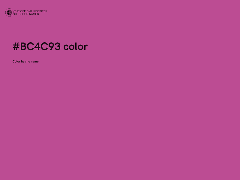 #BC4C93 color image