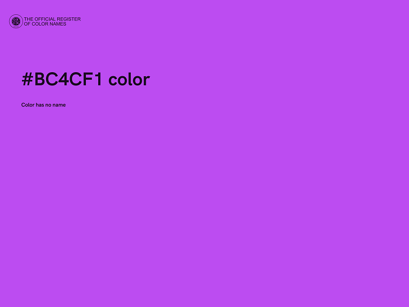 #BC4CF1 color image