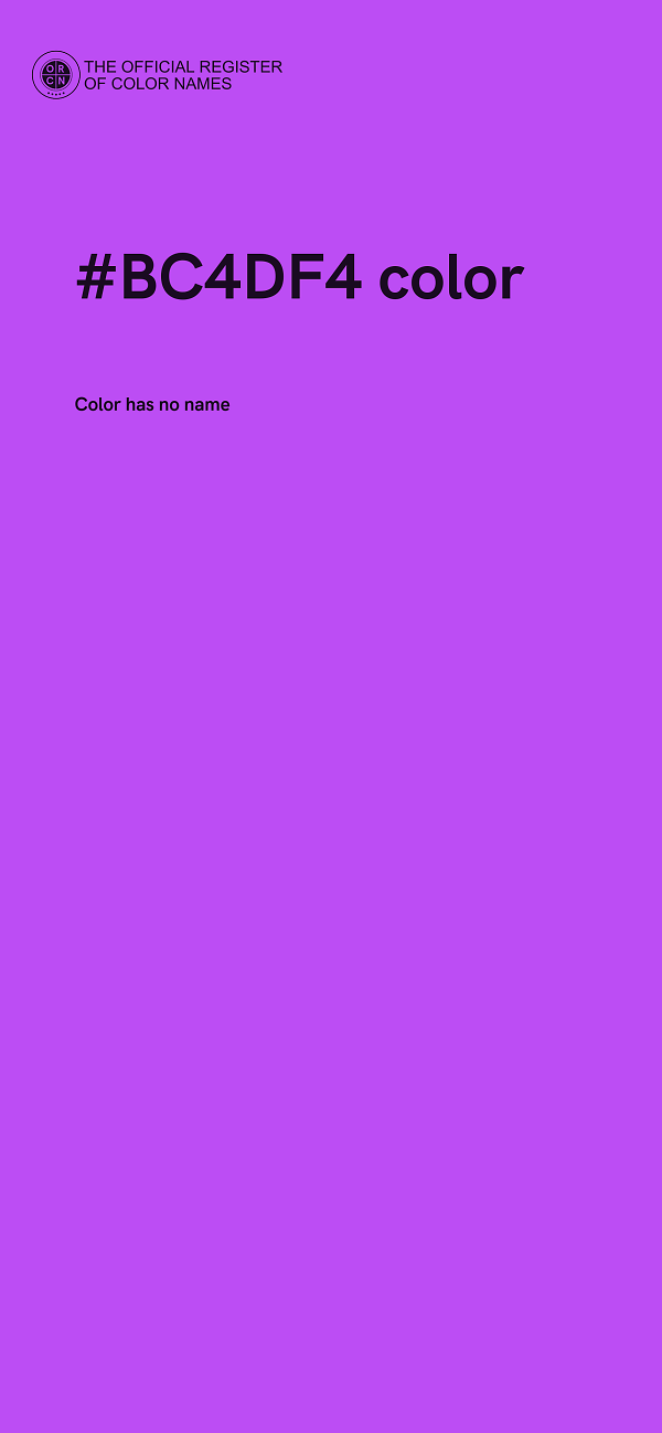 #BC4DF4 color image