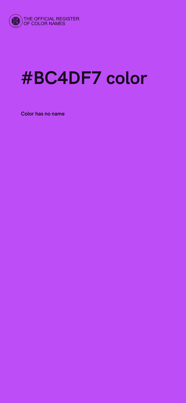 #BC4DF7 color image