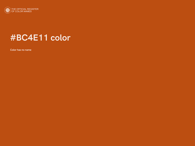 #BC4E11 color image