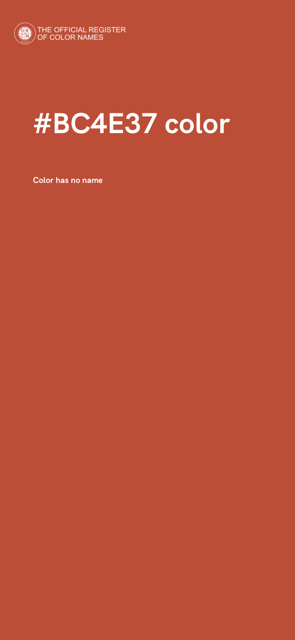#BC4E37 color image