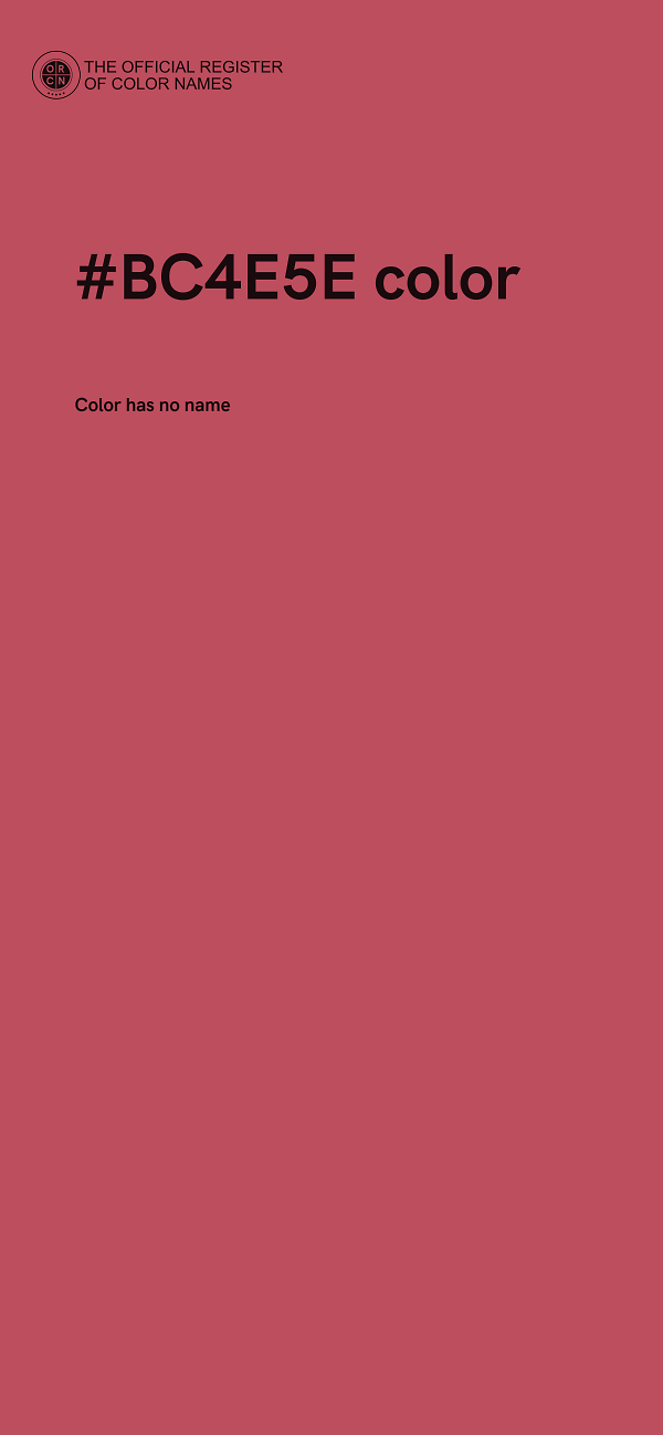 #BC4E5E color image