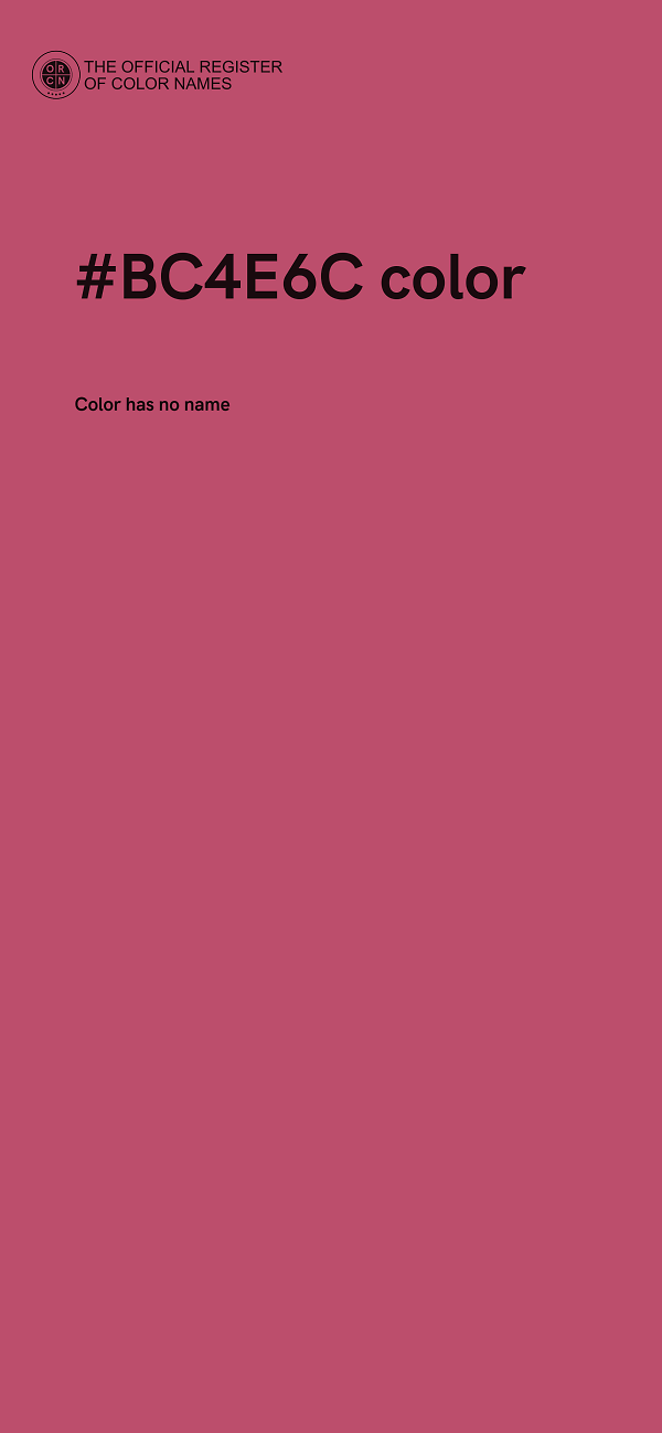 #BC4E6C color image