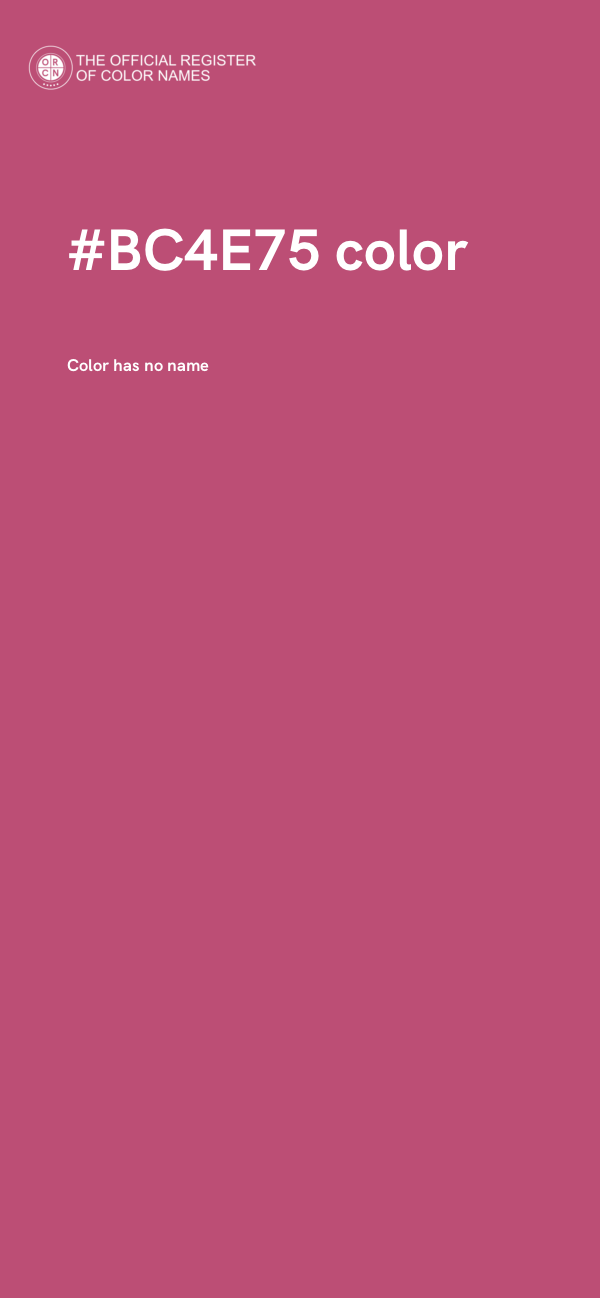#BC4E75 color image