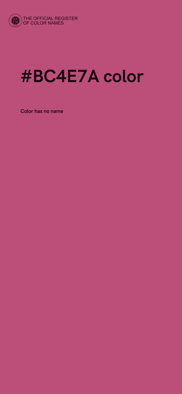 #BC4E7A color image