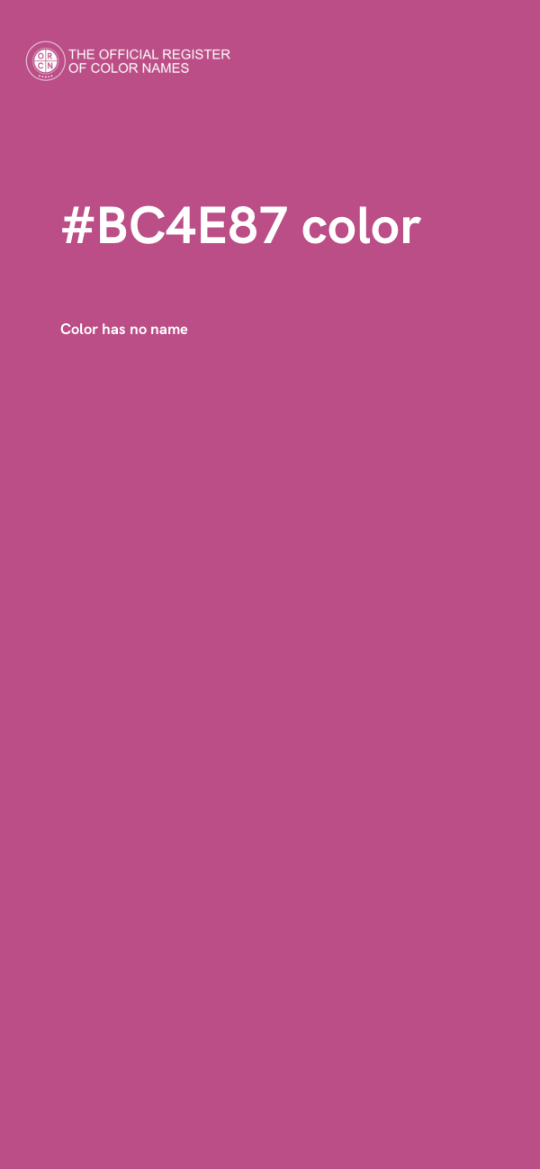 #BC4E87 color image