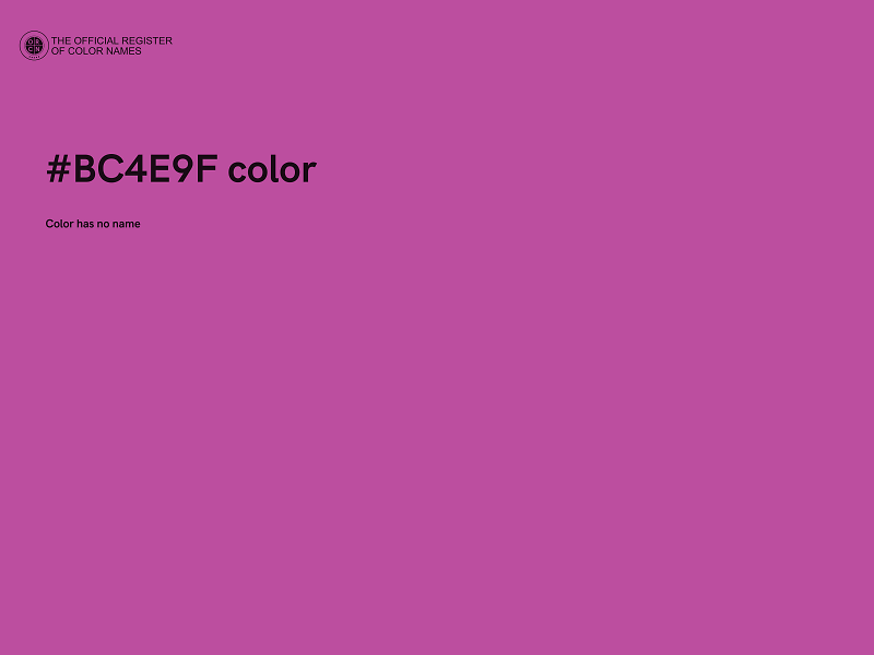 #BC4E9F color image