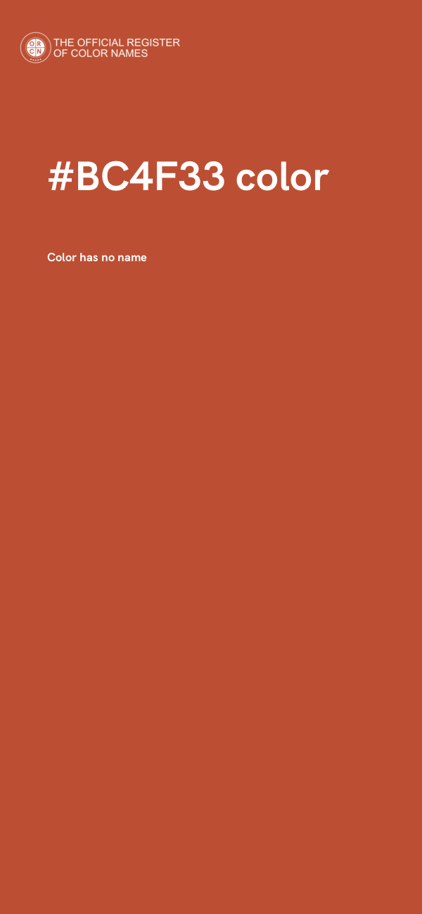 #BC4F33 color image