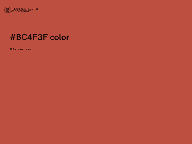 #BC4F3F color image