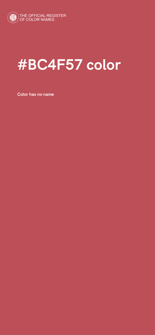 #BC4F57 color image