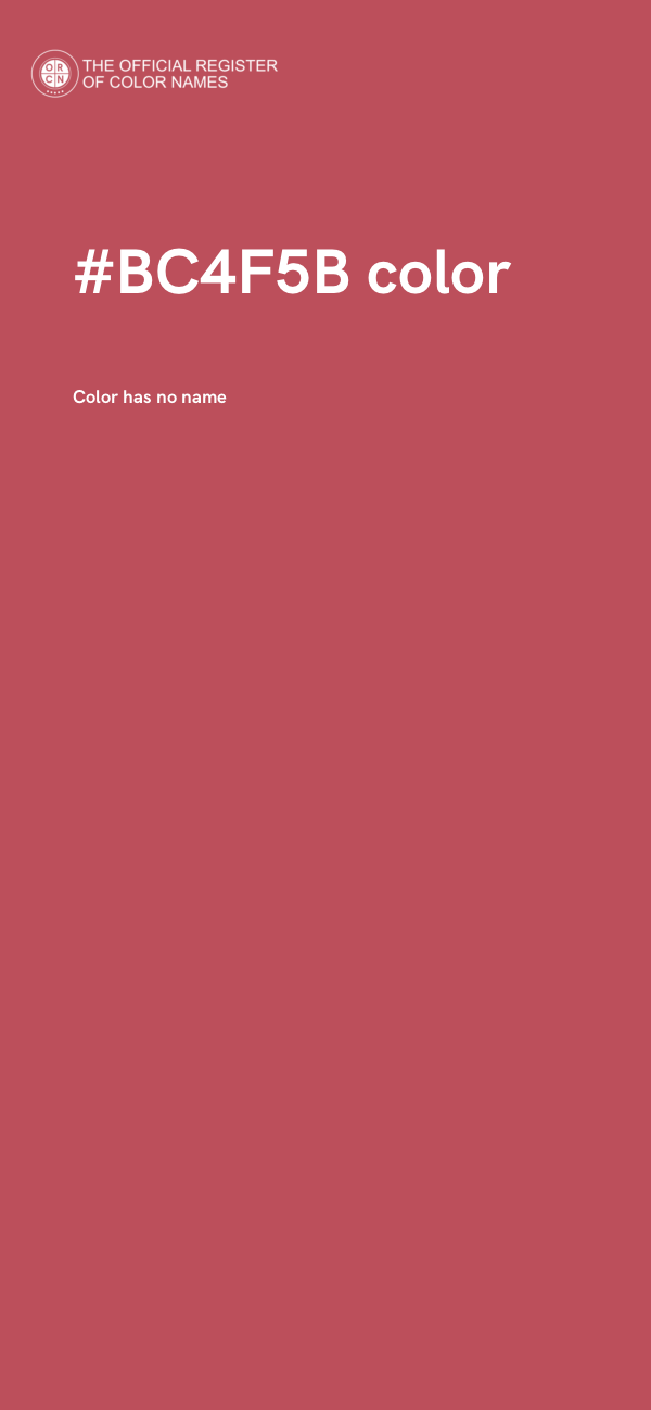 #BC4F5B color image