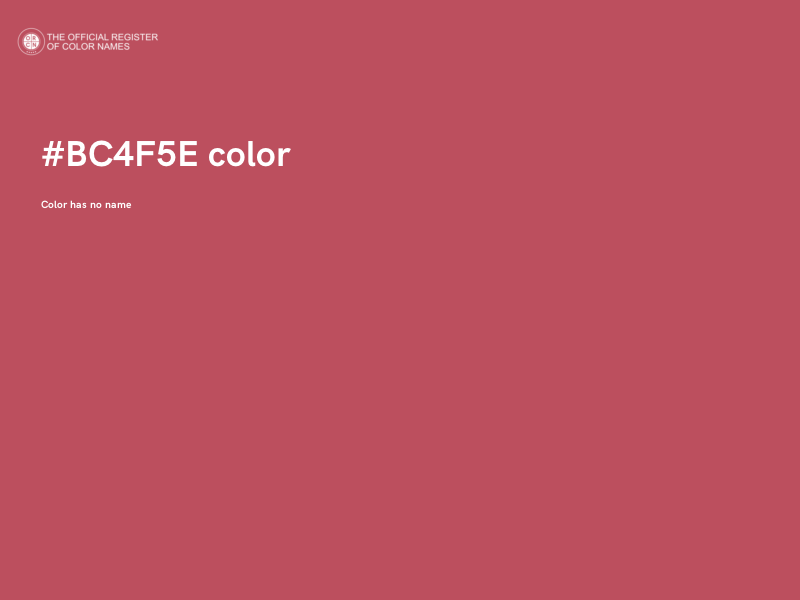 #BC4F5E color image