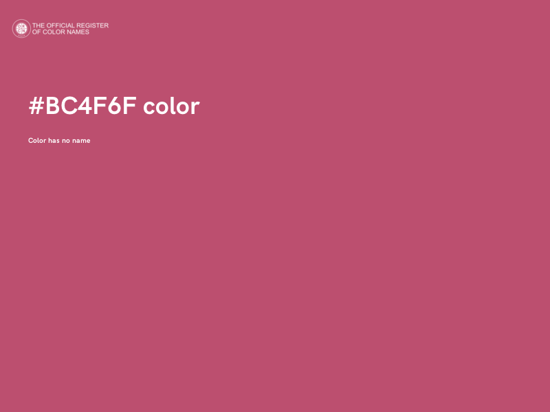 #BC4F6F color image