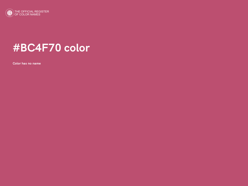 #BC4F70 color image