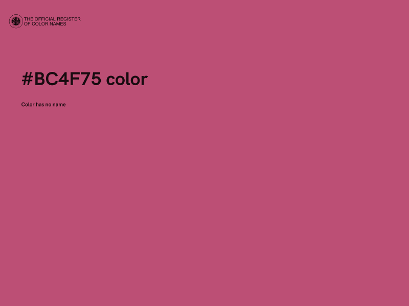 #BC4F75 color image