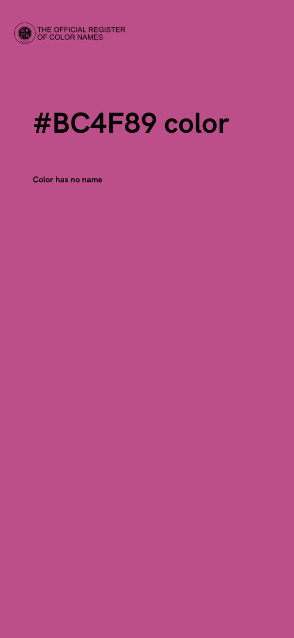 #BC4F89 color image