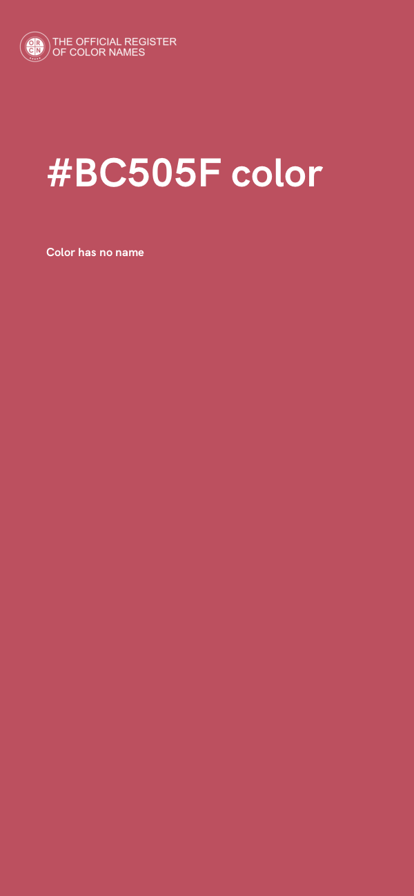 #BC505F color image