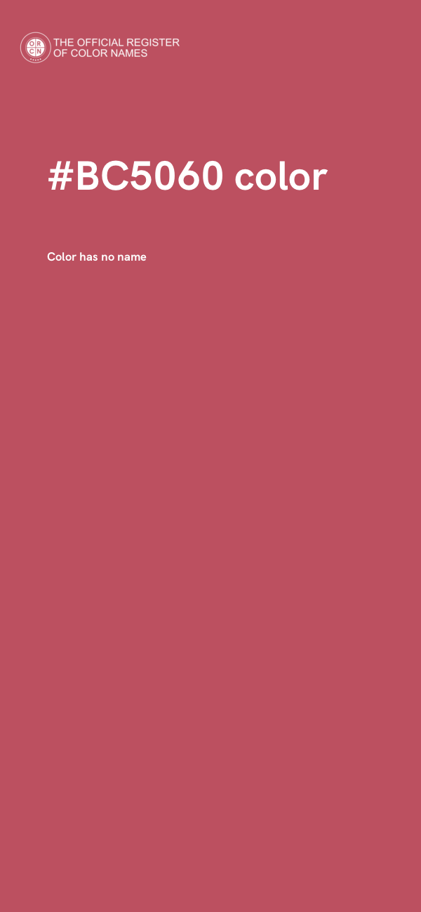 #BC5060 color image