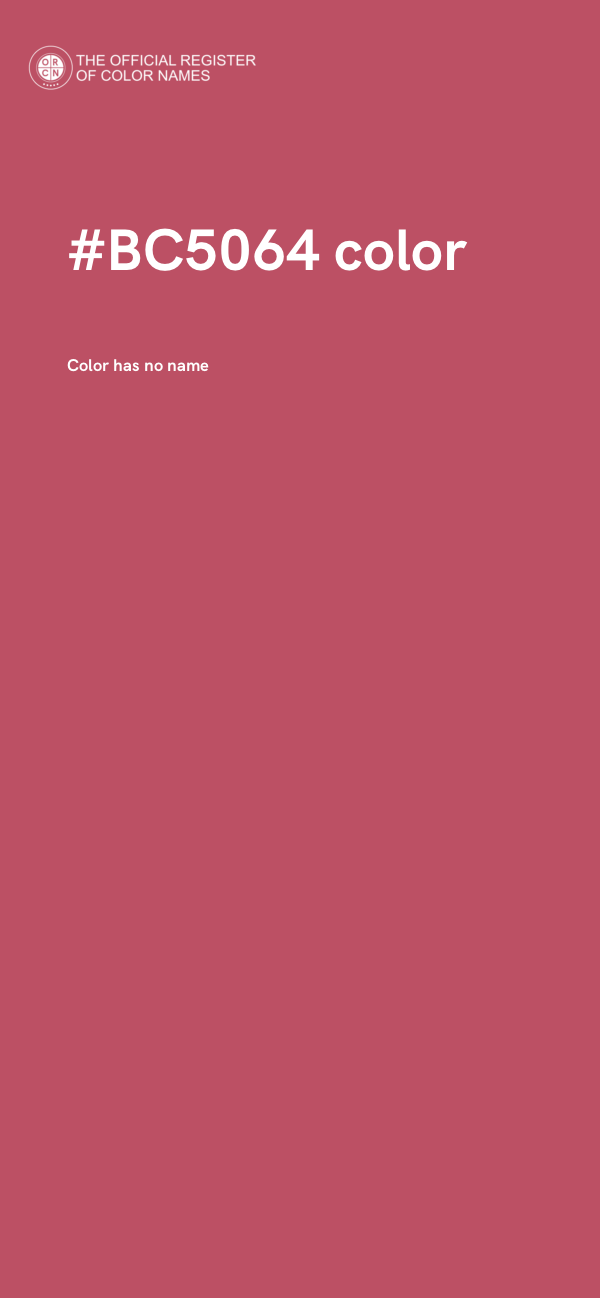#BC5064 color image