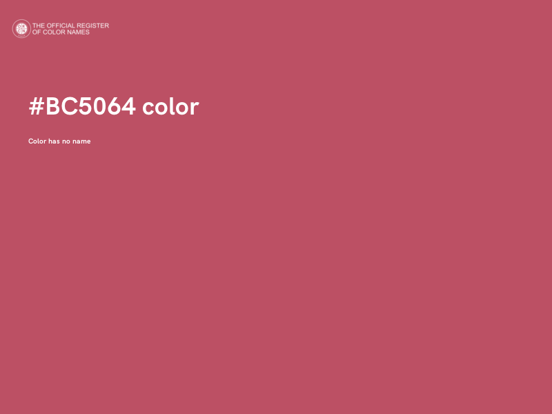 #BC5064 color image