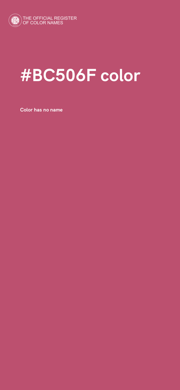 #BC506F color image