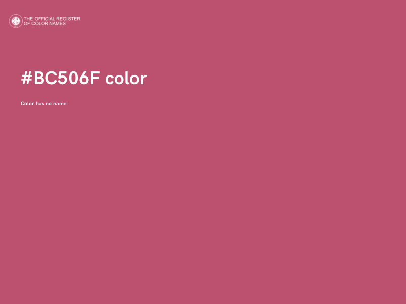 #BC506F color image