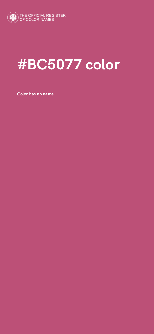 #BC5077 color image