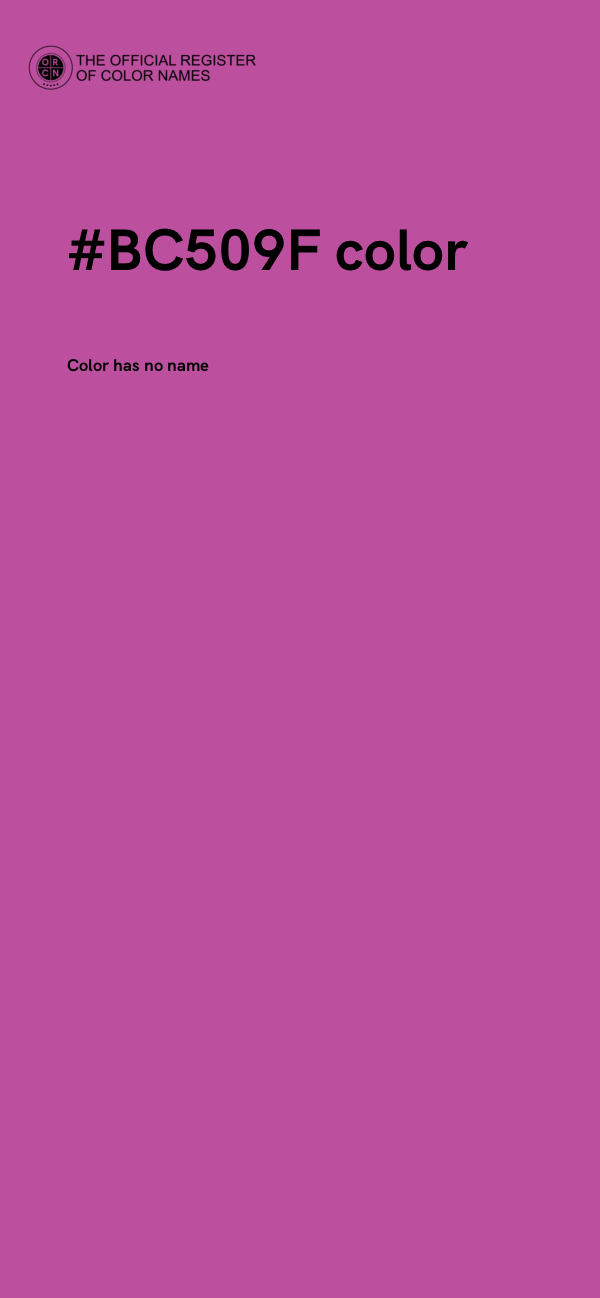 #BC509F color image