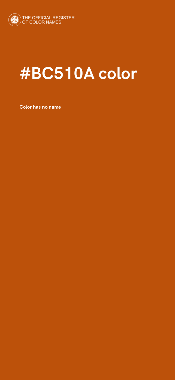 #BC510A color image