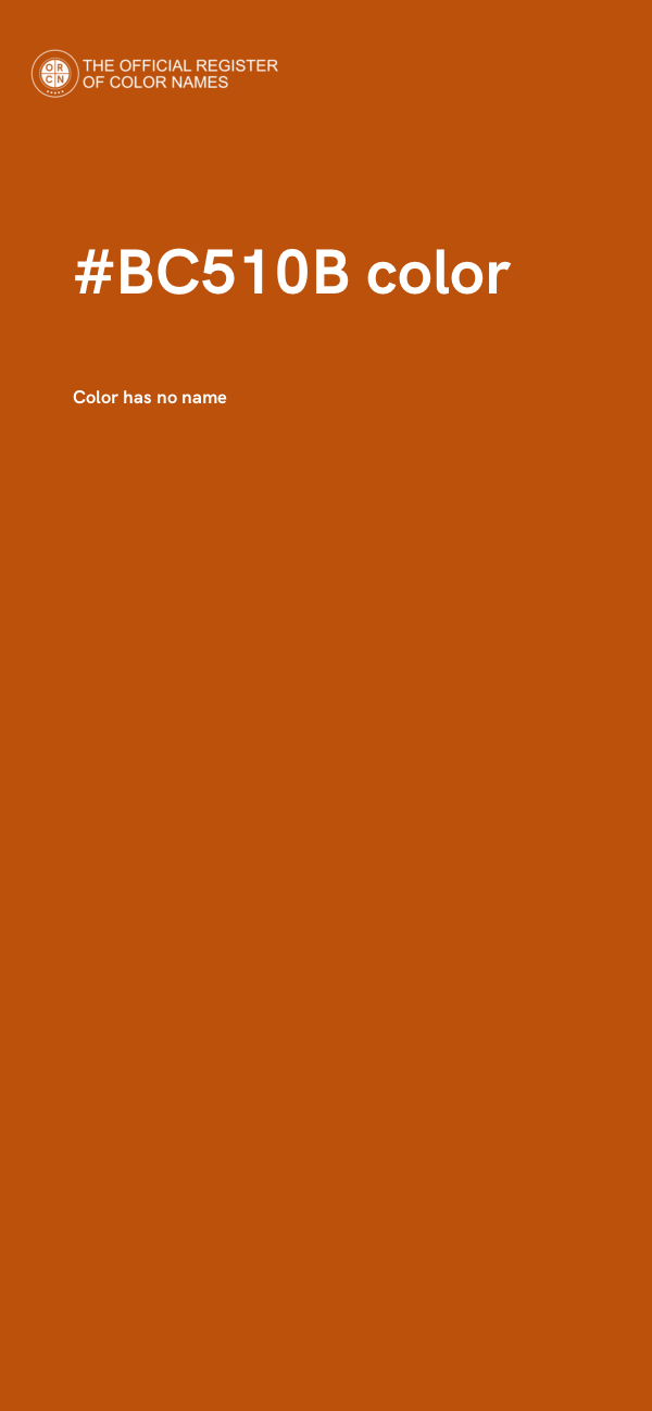 #BC510B color image