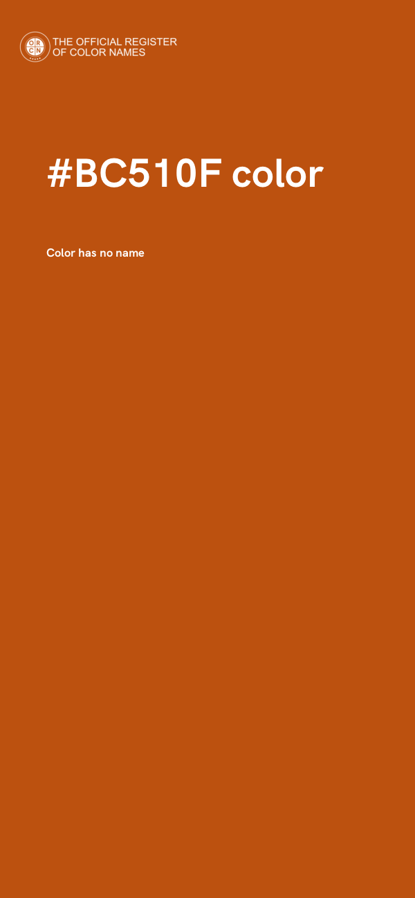 #BC510F color image