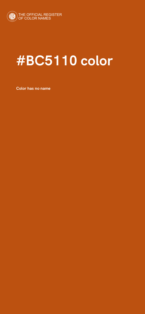 #BC5110 color image