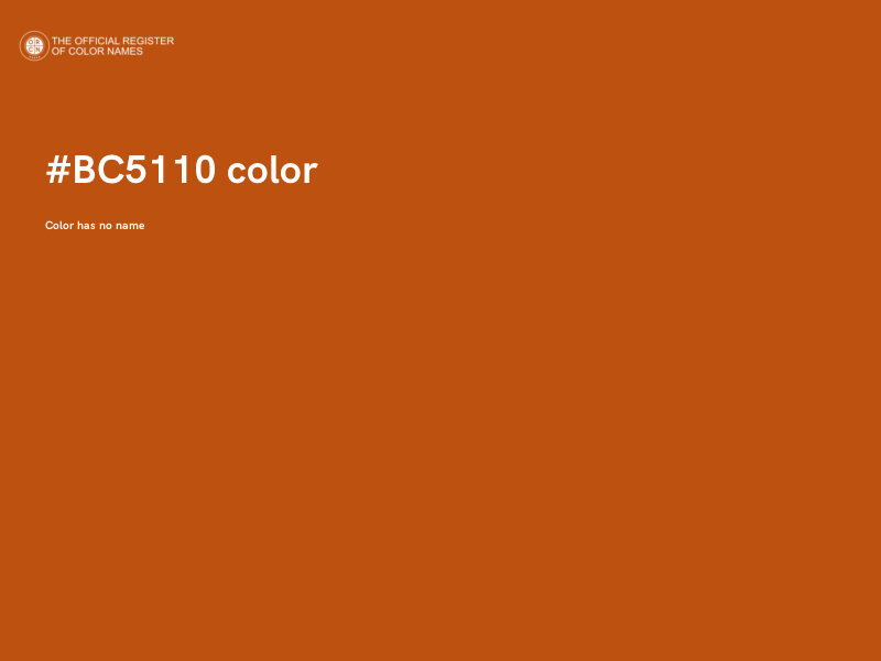 #BC5110 color image