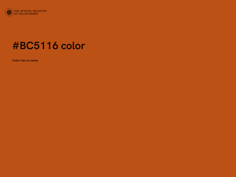 #BC5116 color image