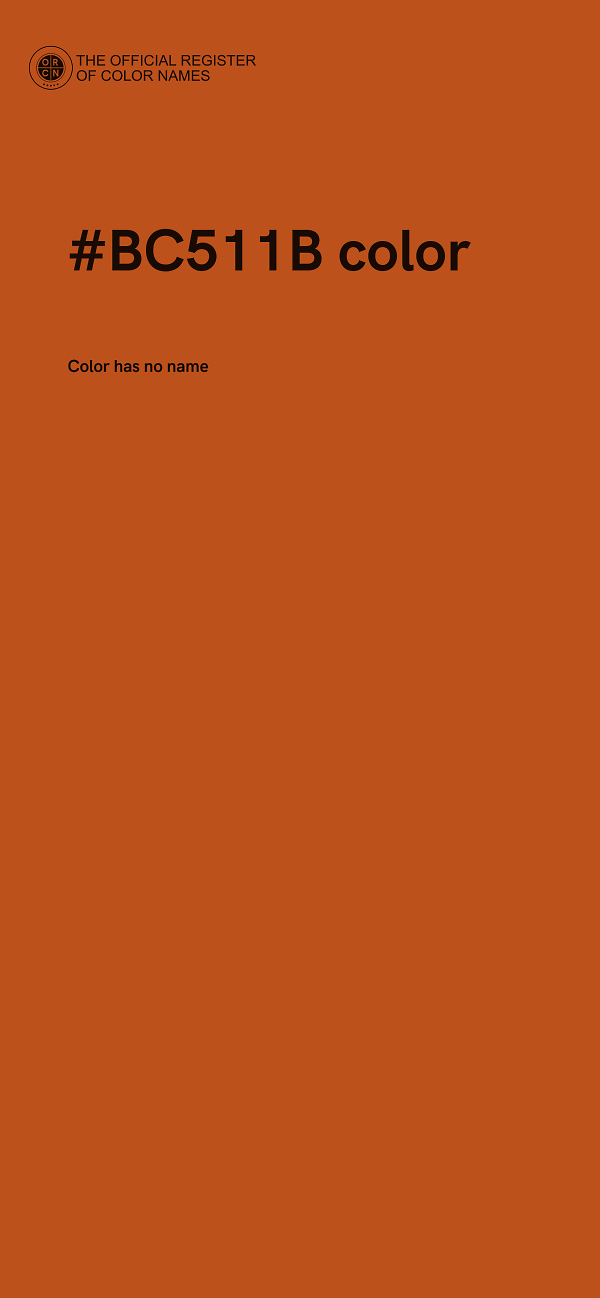 #BC511B color image