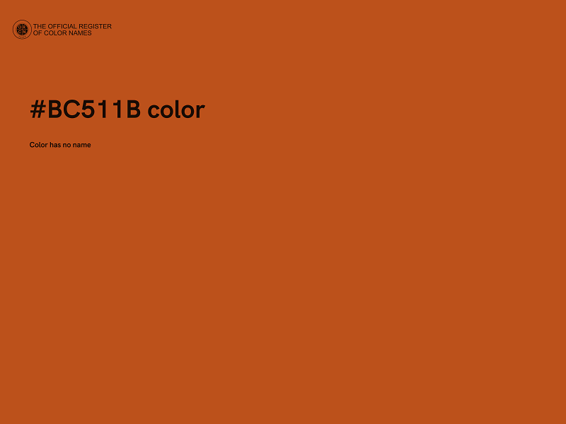 #BC511B color image