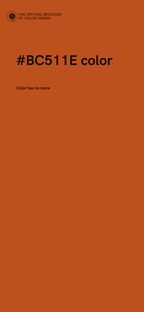 #BC511E color image