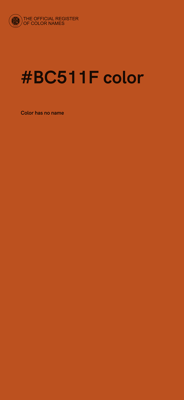 #BC511F color image