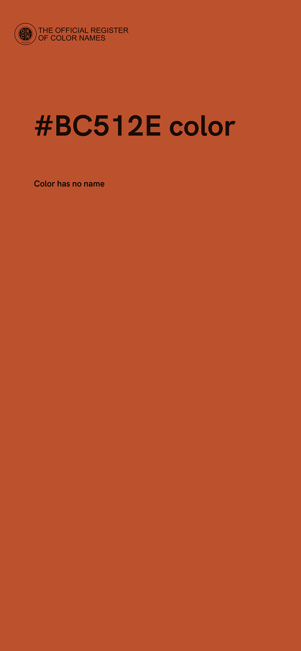 #BC512E color image