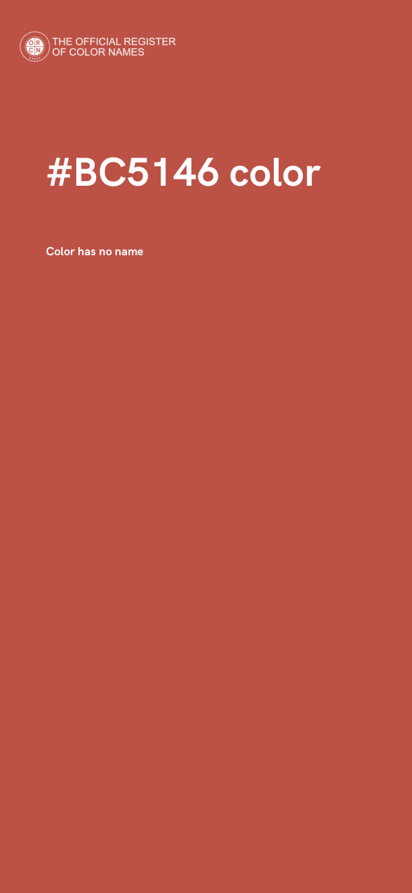 #BC5146 color image