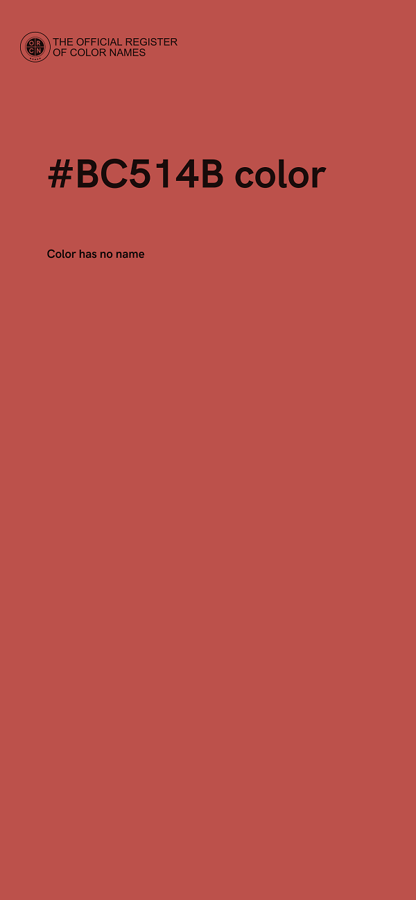 #BC514B color image