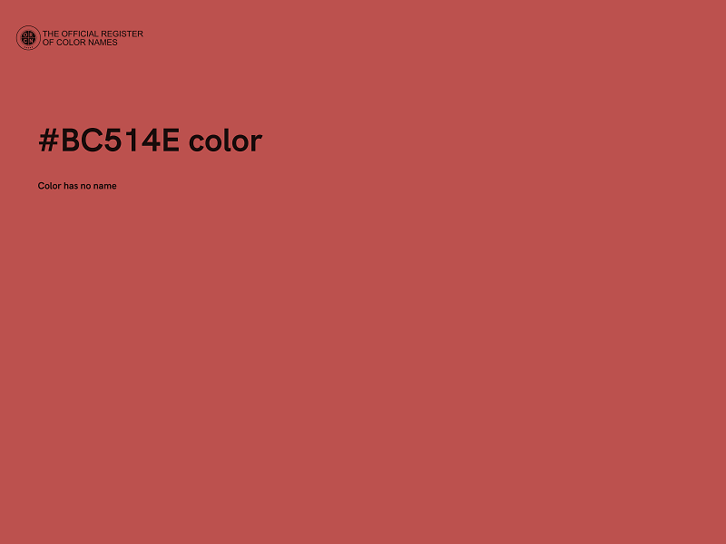 #BC514E color image