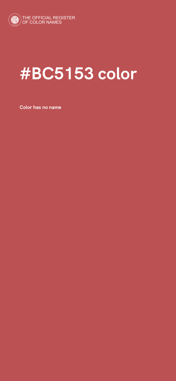 #BC5153 color image