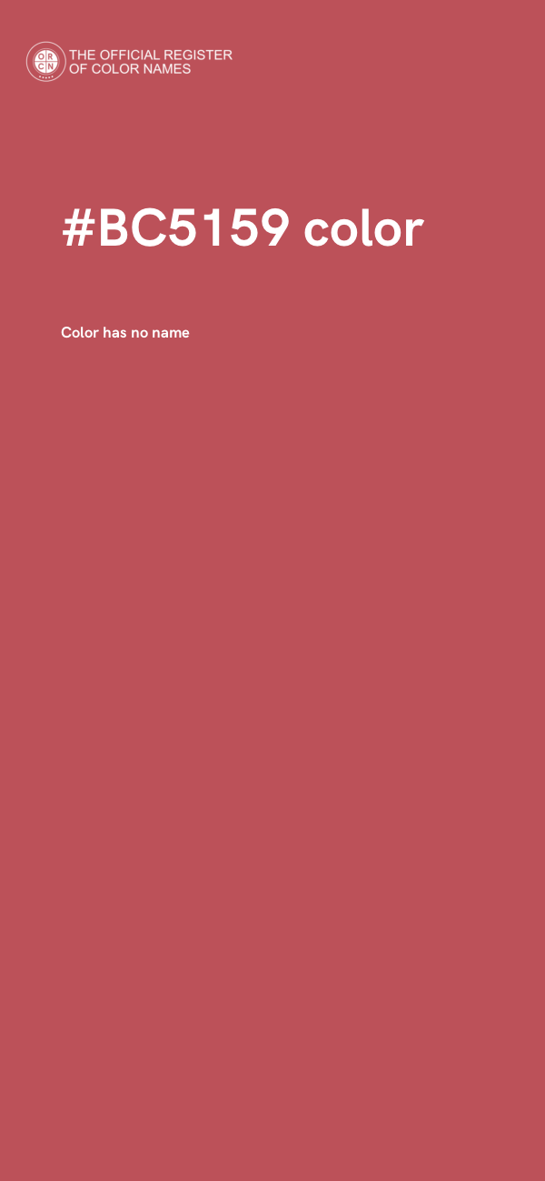 #BC5159 color image