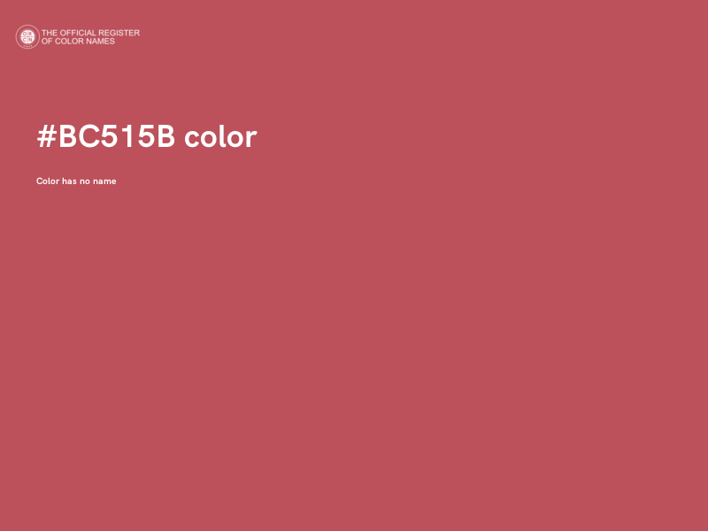 #BC515B color image